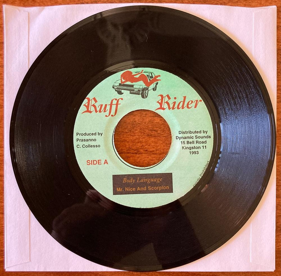 MR. NICE AND SCORPION~BODY LANGUAGE~1993 RUFF RIDER JAMAICA 7-INCH 45~DANCEHALL