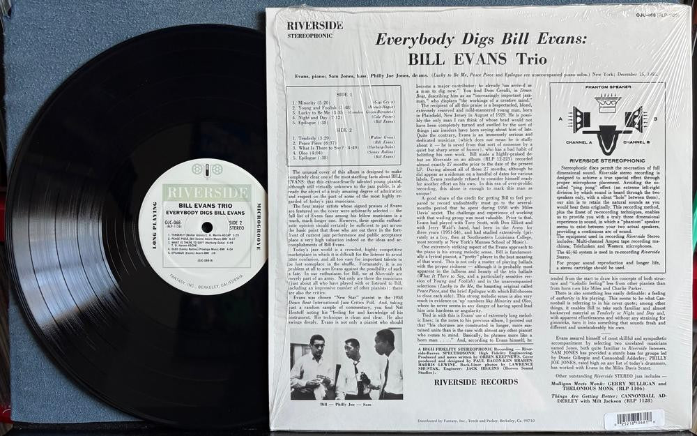 EVERYBODY DIGS BILL EVANS TRIO~NM- 2002 RTI 180 GRAM REISSUE LP~SHRINK~POST BOP