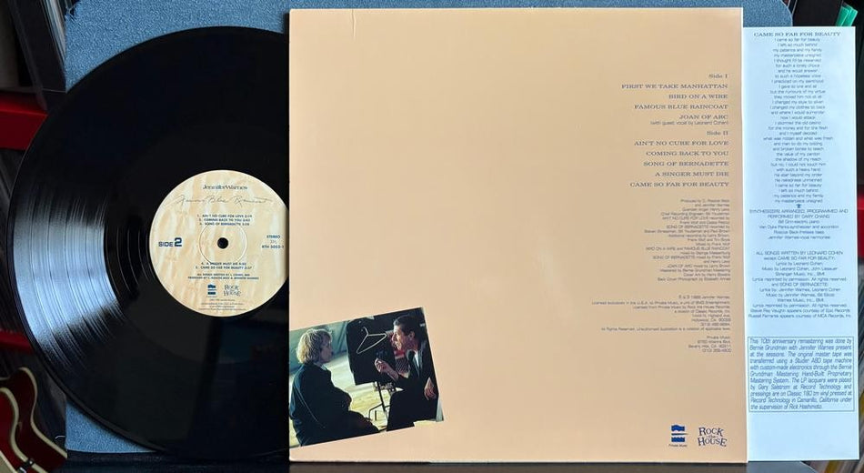 JENNIFER WARNES FAMOUS BLUE RAINCOAT~LEONARD COHEN~NM- '97 180g AUDIOPHILE RM LP