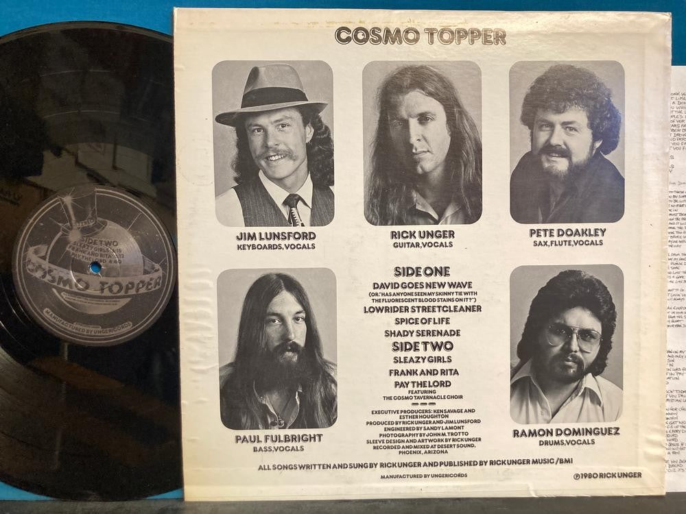 COSMO TOPPER~NM- OG 1980 S/T ARIZONA PRIVATE LBL LP~LYRIC INSERT~PSYCH JAZZ ROCK