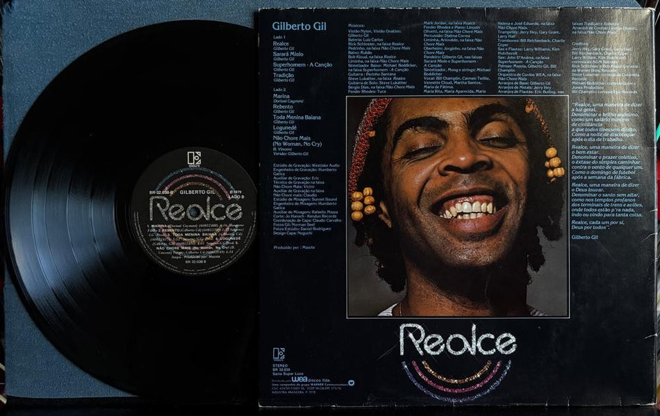 GILBERTO GIL REALCE~VG++ OG 1979 ELEKTRA BRAZIL 1st PRESS LP~LATIN~MPB~BR 32.038