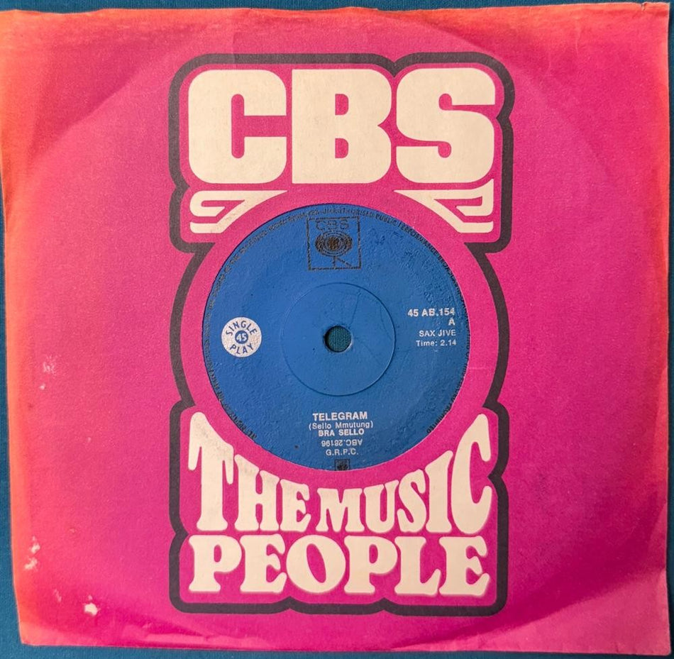 SOUTH AFRICA 45~BRA SELLO TELEGRAM/ HAMBA NAZO 19~1970s CBS~SAX JIVE JAZZ~HEAR