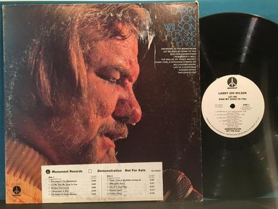 LARRY JON WILSON LET ME SING MY SONG TO YOU~RARE WL PROMO~TIMING STRIP~MASTERFON