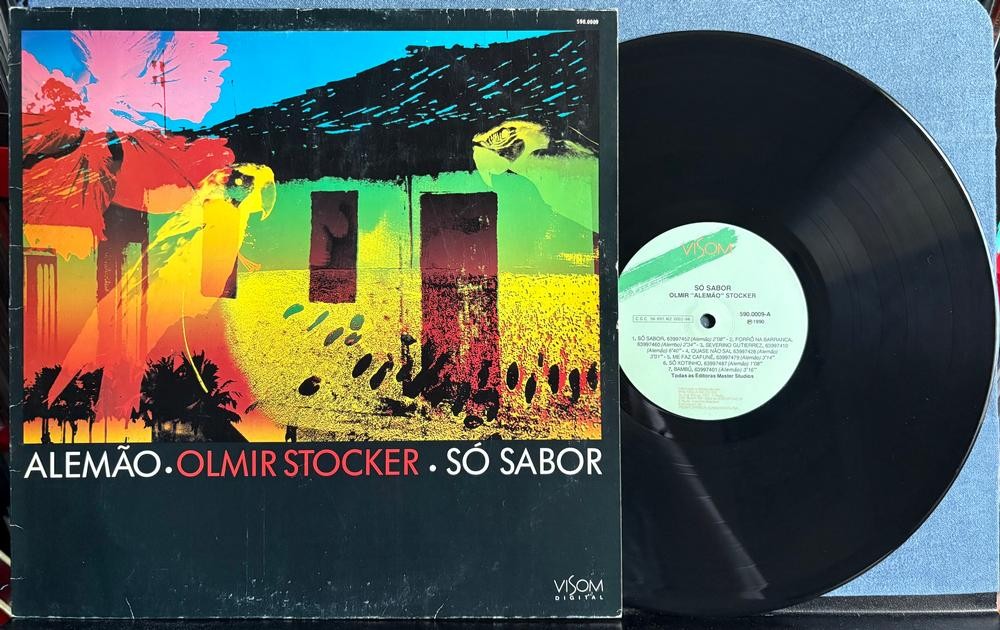 ALEMAO OLMIR STOCKER SO SABOR~NM ORG 1990 VISOM BRAZIL FIRST PRESS LP~LATIN JAZZ