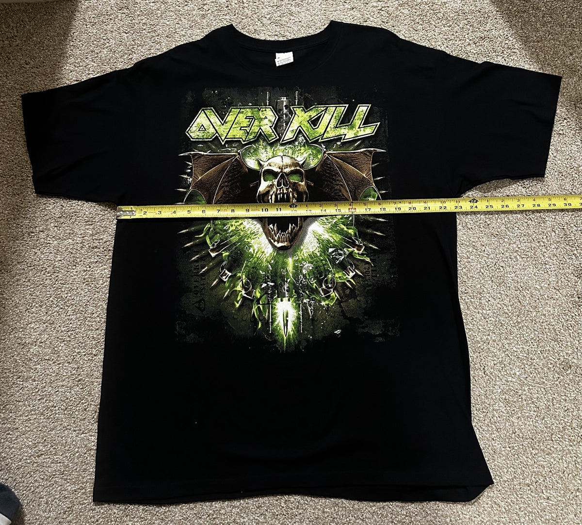OVERKILL CONCERT T-SHIRT~2013 USA TOUR~XL~BLACK~ORIGINAL~EXC COND~RARE~VINTAGE