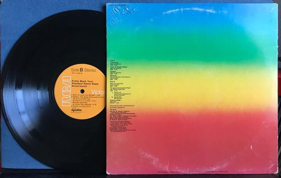 MICHAEL NESMITH PRETTY MUCH YOUR STANDARD RANCH STASH~'73 RCA PROMO LP~FOLK ROCK