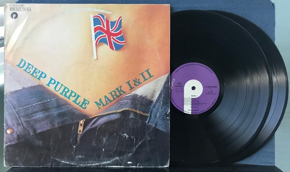 DEEP PURPLE MARK I & II~NM- 1976 PURPLE GERMAN 2-LP COMP~BLACKMORE~GILLIAN~HUSH