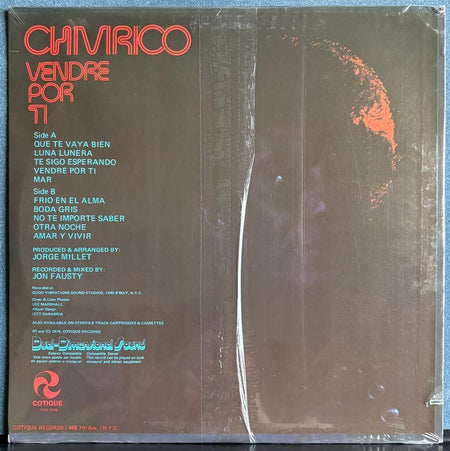 CHIVIRICO VENDRE POR TI~SEALED ORIGINAL 1974 COTIQUE LP~LATIN~BOLERO~GUAJIRA