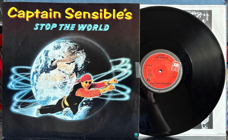 CAPTAIN SENSIBLE STOP THE WORLD~1983 A+M UK 12-INCH 45 RPM SINGLE LP~PUNK
