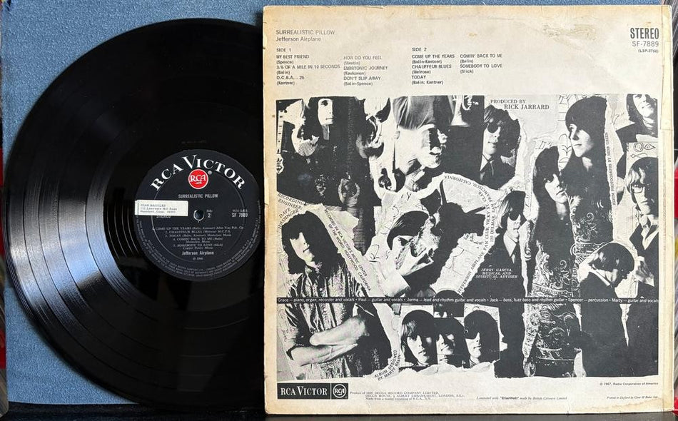 JEFFERSON AIRPLANE SURREALISTIC PILLOW~ORIG 1967 STEREO UK FIRST PRESS LP~PSYCH