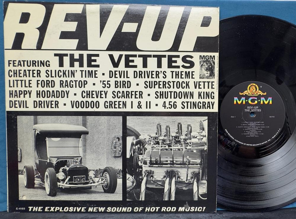 THE VETTES REV-UP~NM MONO 1964 SURF ROCK LP~WRECKING CREW~GLEN CAMPBELL~BLAINE