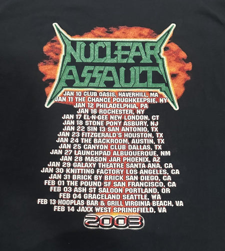 NUCLEAR ASSAULT CONCERT T-SHIRT~2003 TOUR~ORIGINAL~XL~BLACK~ANVIL~EXC COND~VTG