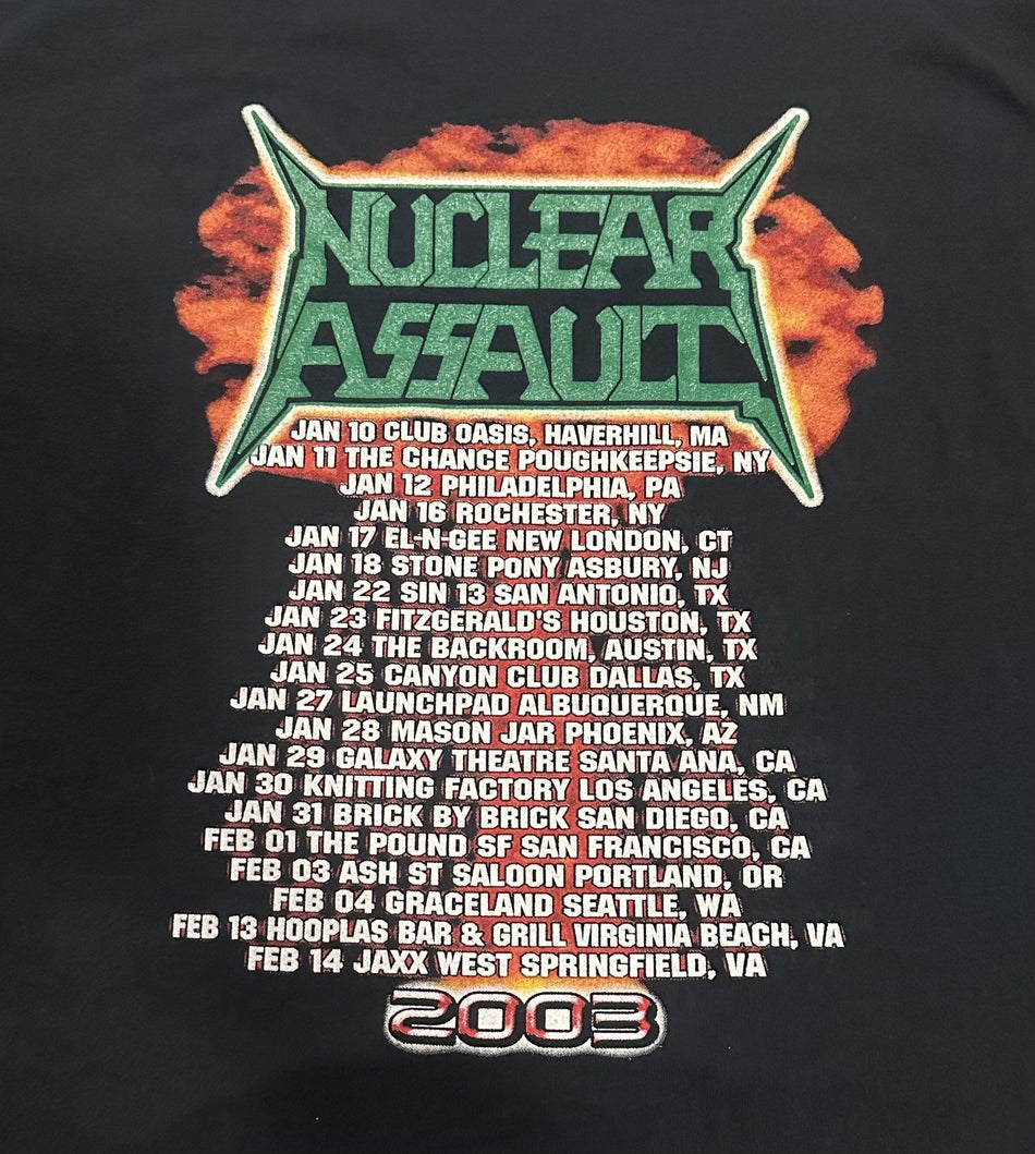 NUCLEAR ASSAULT CONCERT T-SHIRT~2003 TOUR~ORIGINAL~XL~BLACK~ANVIL~EXC COND~VTG