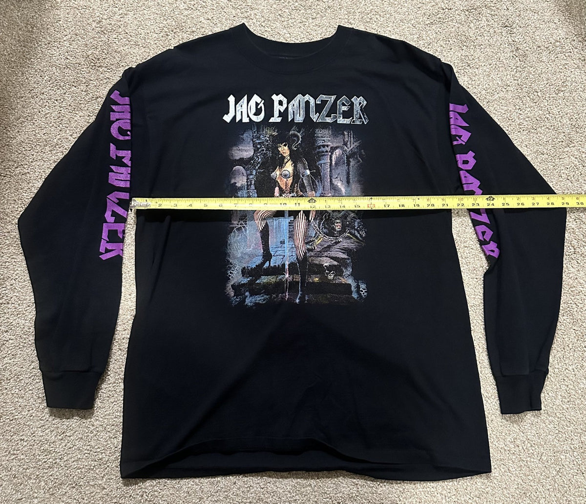 JAG PANZER CONCERT LONG SLEEVE T-SHIRT~2003 SPIKED BAT TOUR~BLACK~XL~EXC~VTG