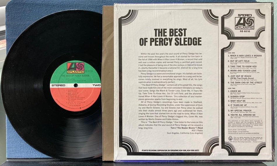 THE BEST OF PERCY SLEDGE~VG++ 1970's ATLANTIC PRESSWELL RE LP~SHRINK~SOUL~BALLAD