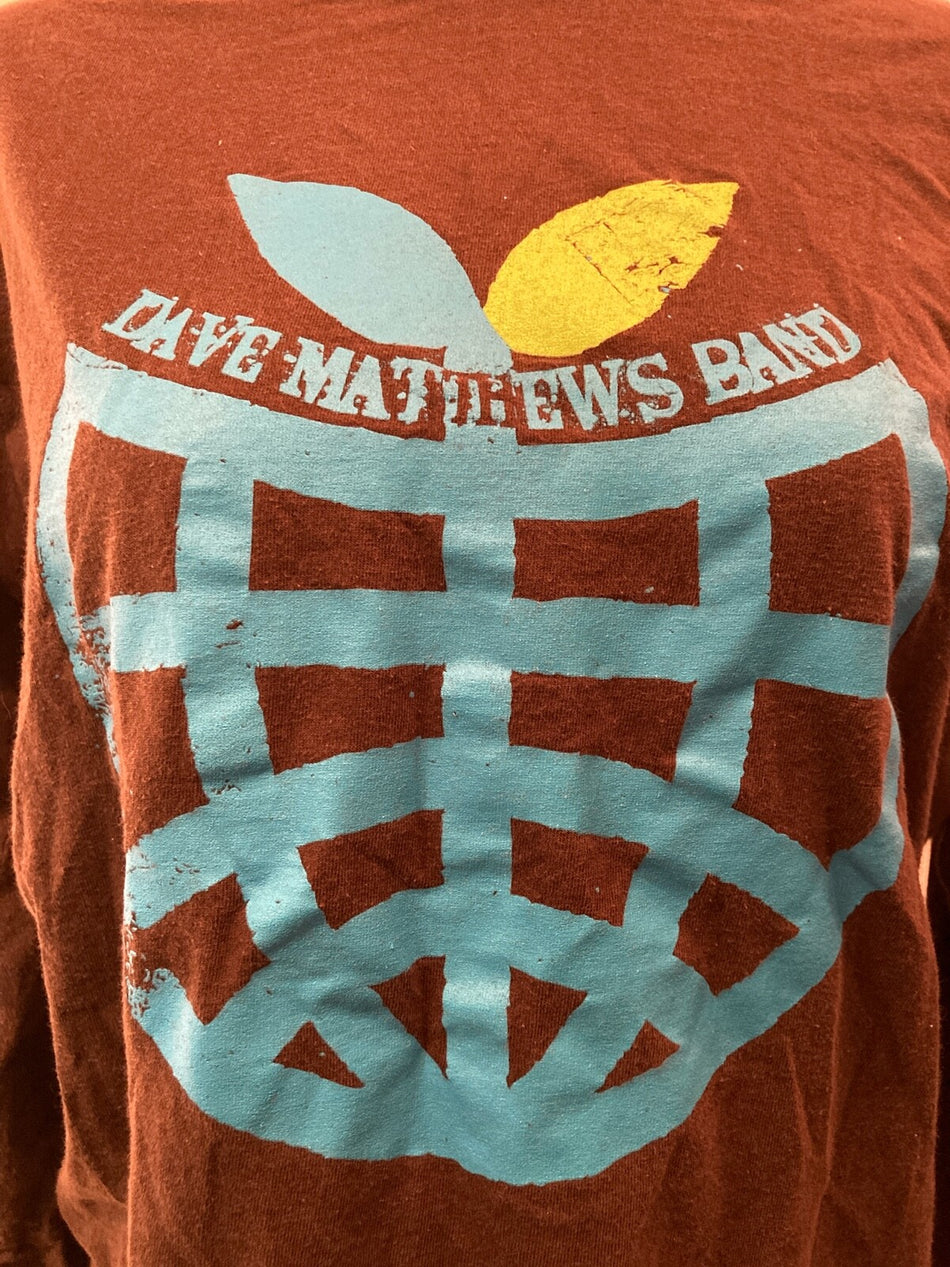 DAVE MATTHEWS BAND FALL TOUR 2010 LONG SLEEVE SHIRT~BROWN~MEDIUM~DMB~ANVIL M~EXC