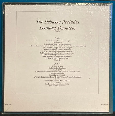 LEONARD PENNARIO DEBUSSY PRELUDES~SEALED 1965 RCA RED SEAL 2-LP BOX SET~LSC-7036
