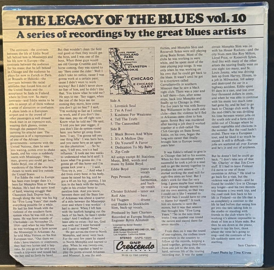 EDDIE BOYD LEGACY OF THE BLUES VOL. 10~SEALED 1976 LP~ED THIGPEN~MISSISSIPPI BLU