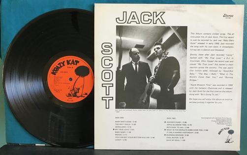 JACK SCOTT~S/T~VG++ ORIG 1984 KRAZY KAT UK LP~ROCKABILLY~BLUES~MY TRUE LOVE