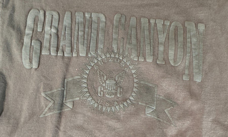 VTG 1980s GRAND CANYON RAISED LETTER  T-SHIRT~LRG GREEN FOTL~SINGLE STITCH~EXC