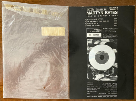 MARTYN BATES PORT OF STORMY LIGHTS~'90 SORDIDE FRANCE LMTD EDITION BOOK +MINI CD