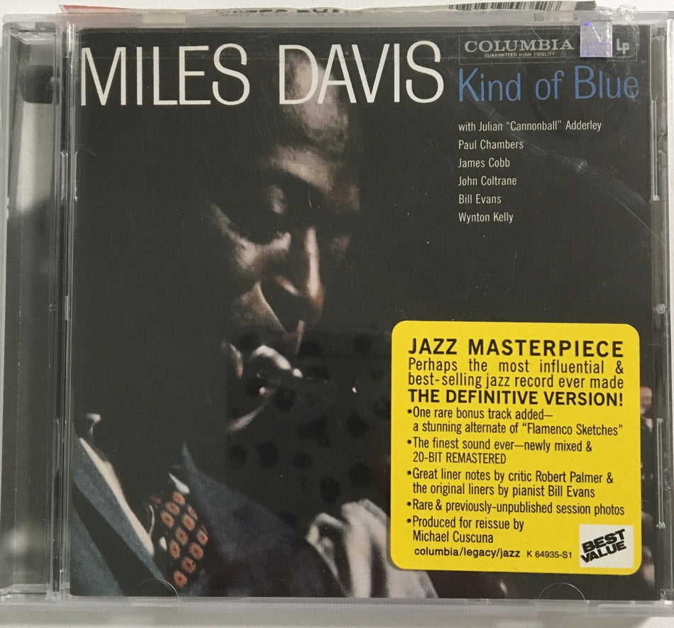 MILES DAVIS KIND OF BLUE~NM 1997 CD w/ HYPE STICKER~BONUS TRACK~CK 64935
