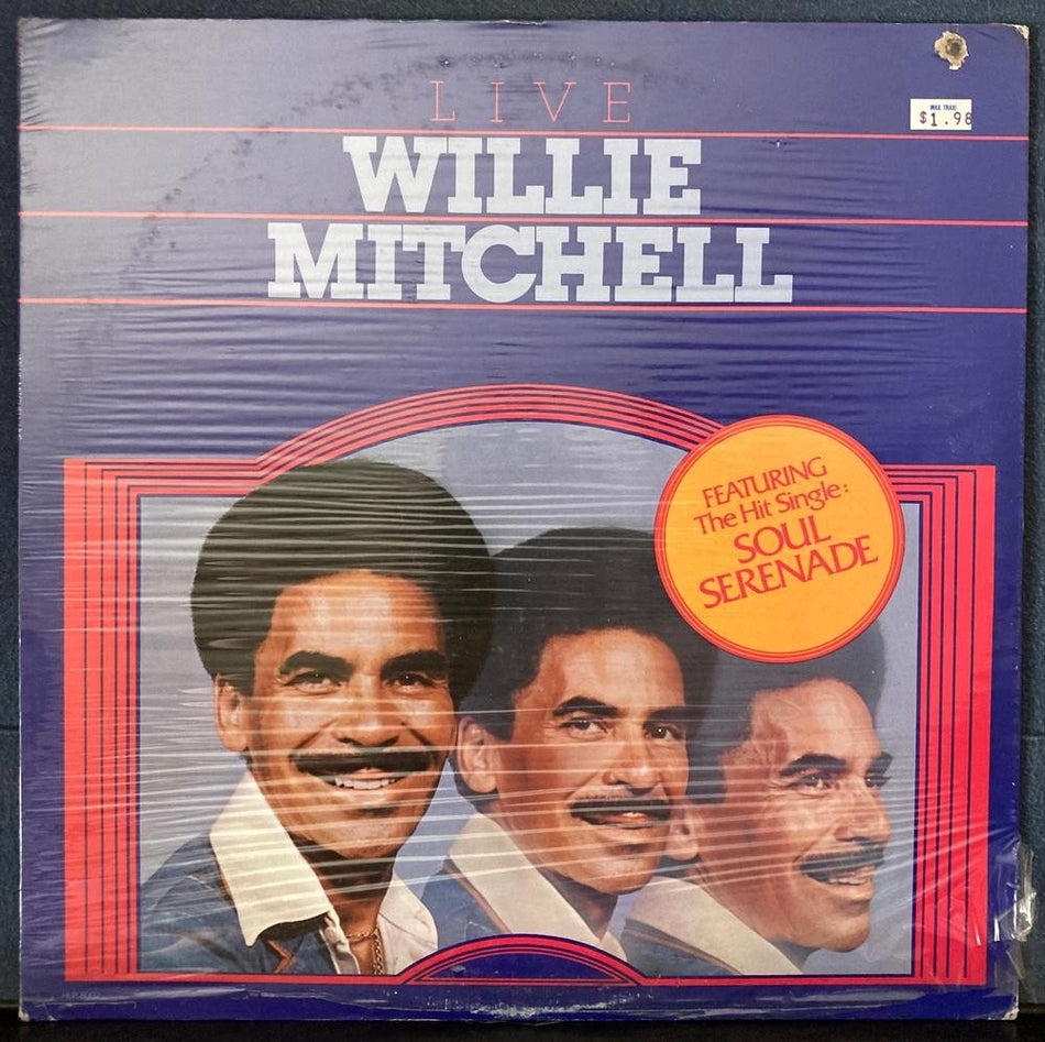 WILLIE MITCHELL LIVE~RESEALED 1977 HI RECORDS REISSUE LP~SPLIT SHRINK~FUNK~SOUL