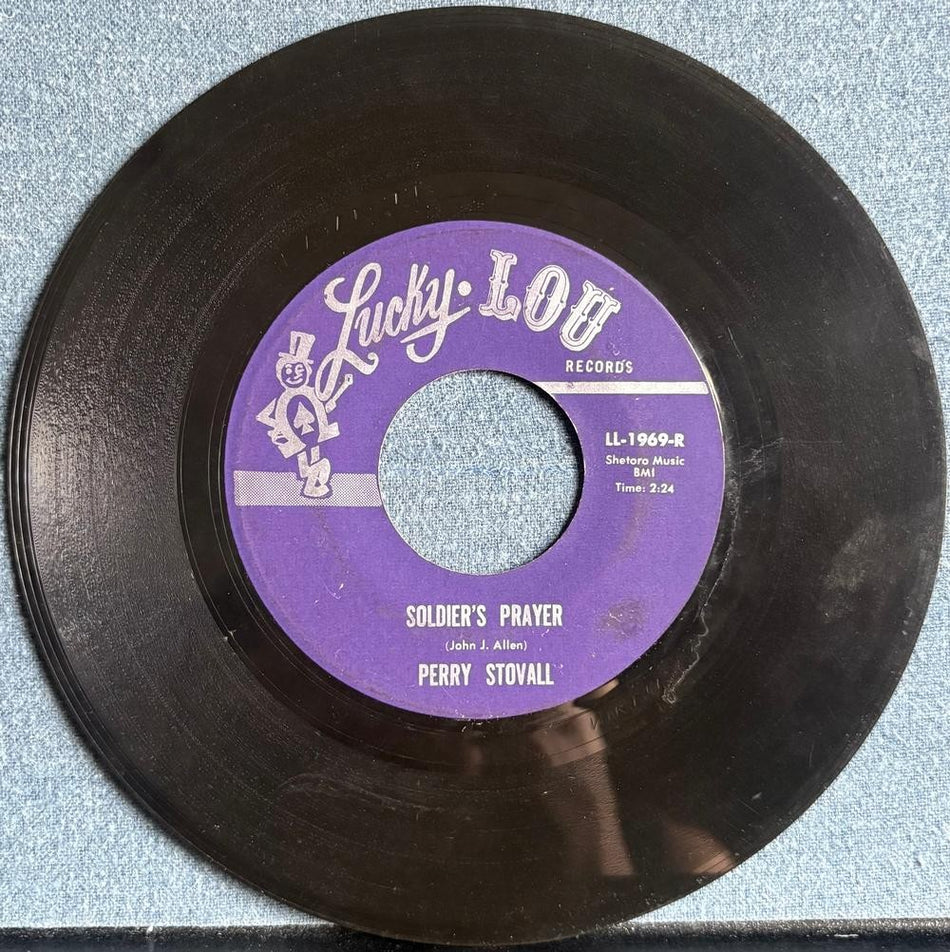 PERRY STOVALL~STRONGER THAN THE HONG KONG FLU~1969 LUCKY LOU 7" 45~GARAGE