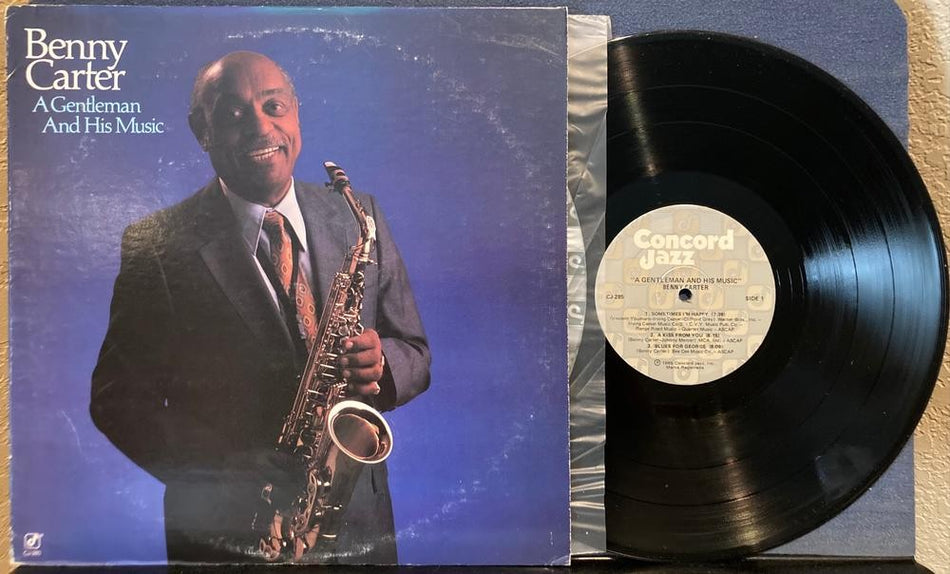 BENNY CARTER GENTLEMAN +HIS MUSIC~NM- '85 CONCORD JAZZ QUIEX AUDIOPHILE LP~INSRT
