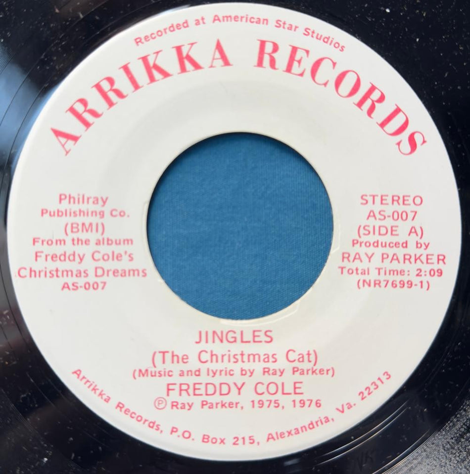 FREDDY COLE JINGLES/ LOVE AND MERRY CHRISTMAS ~NM ARRIKKA 45~JAZZ SOUL RAY PARKE