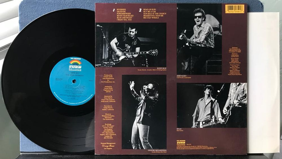 THE BEAT FARMERS VAN GO~NM- 1986 CURB RECORDS LP w/LYRIC INSERT~ALT COUNTRY ROCK