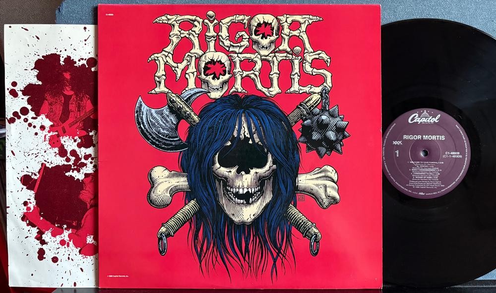 RIGOR MORTIS 1988 SELF-TITLED LP~SVG+ CAPITOL U.S. PRESS LP~INSERT~THRASH~SPEED
