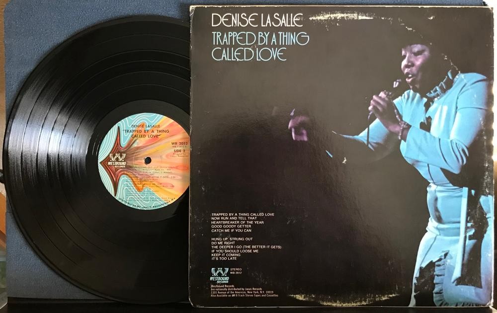 DENISE LASALLE TRAPPED BY A THING CALLED LOVE~1972 WESTBOUND LP w/DIE-CUT COVER