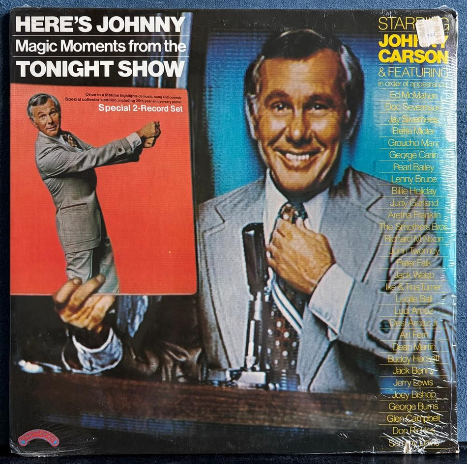 HERE'S JOHNNY CARSON~MAGIC MOMENTS FROM TONIGHT SHOW~SEALED 1974 CASABLANCA 2-LP