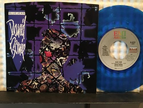 DAVID BOWIE BLUE JEAN~NM/NM- ORIG 1984 7" PIC SLV~BLUE VINYL~MASTERDISK~DANCING