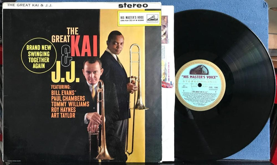 THE GREAT KAI AND J.J.~VG++ 1961 HIS MASTERS VOICE UK LP~JOHNSON~KAI WINDING~BOP