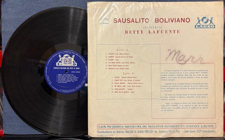 BETHY LAFUENTE SAUSALITO BOLIVIANO~ORIGINAL LAURO RECORDS BOLIVIA LP~ANDEAN FOLK