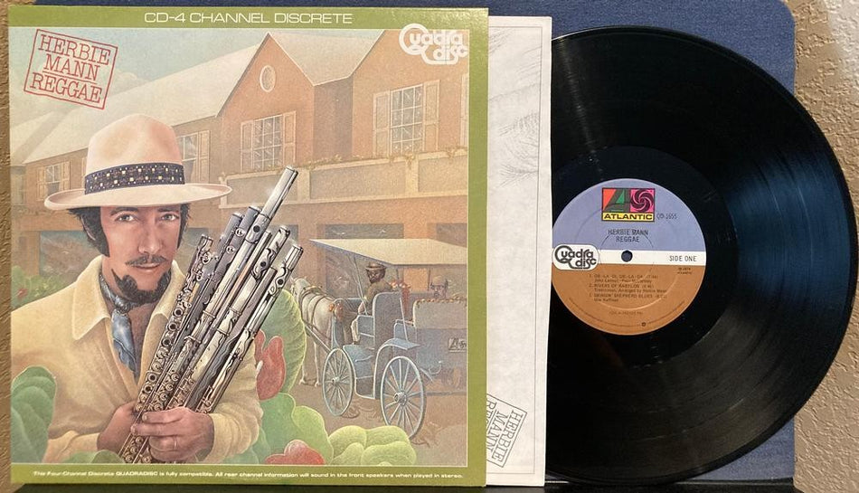 HERBIE MANN REGGAE~1974 ATLANTIC CD-4 CHANNEL DISCRETE QUADRADISC LP~INNER~QUAD