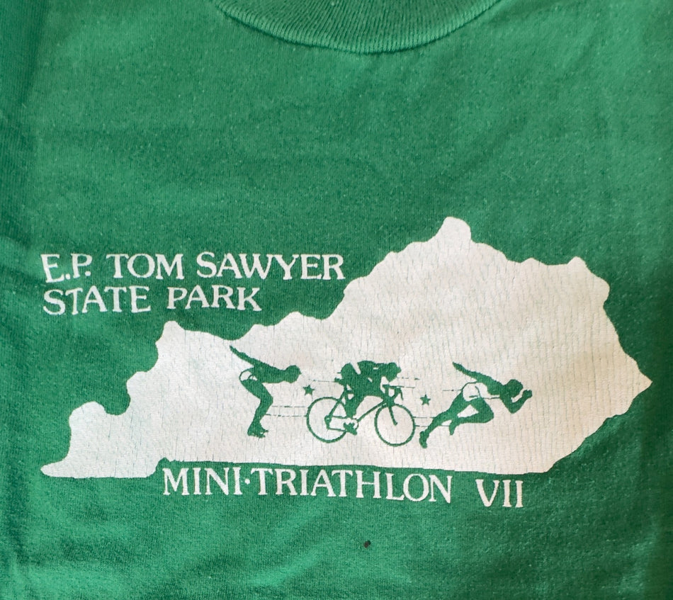 1980s EP TOM SAWYER ST PARK MINI-TRIATHLON VII T-SHIRT~SNGL STITCH~MED~KENTUCKY
