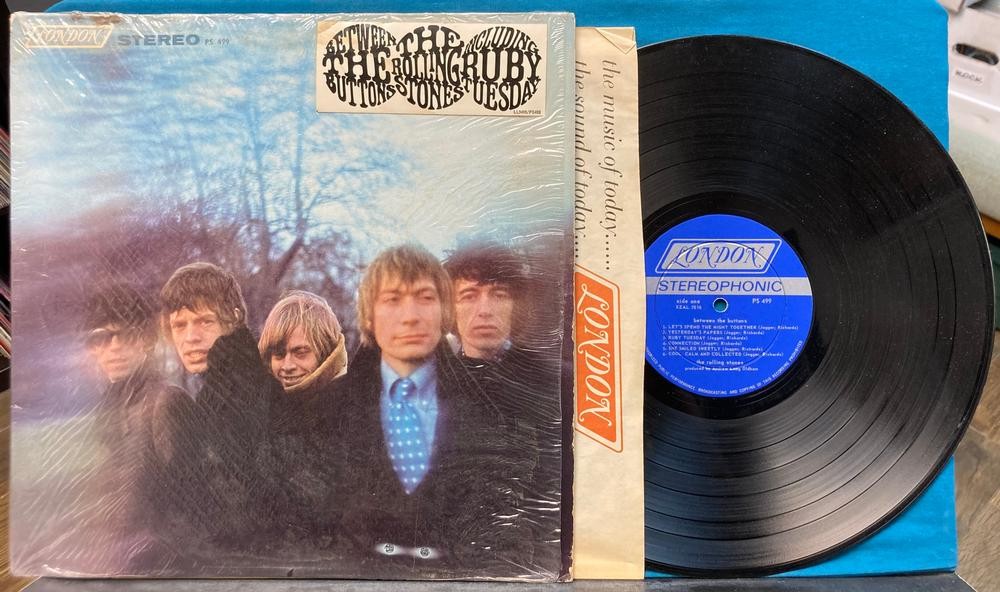 ROLLING STONES BETWEEN THE BUTTONS~VG++ '67 LONDON LP~SHRINK w/RARE HYPE STICKER