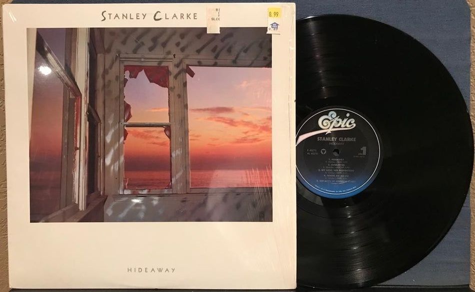 STANLEY CLARKE HIDEAWAY~NM- ORIG 1986 EPIC FIRST PRESS LP~JAZZ FUSION~POP ROCK