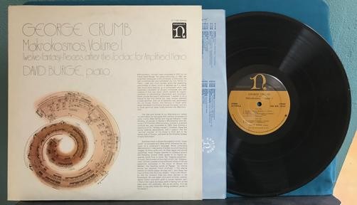 GEORGE CRUMB~DAVID BURGE~MAKROKOSMOS VOLUME I~1~NM- 1974 AUDIOPHILE LP~TAS LIST