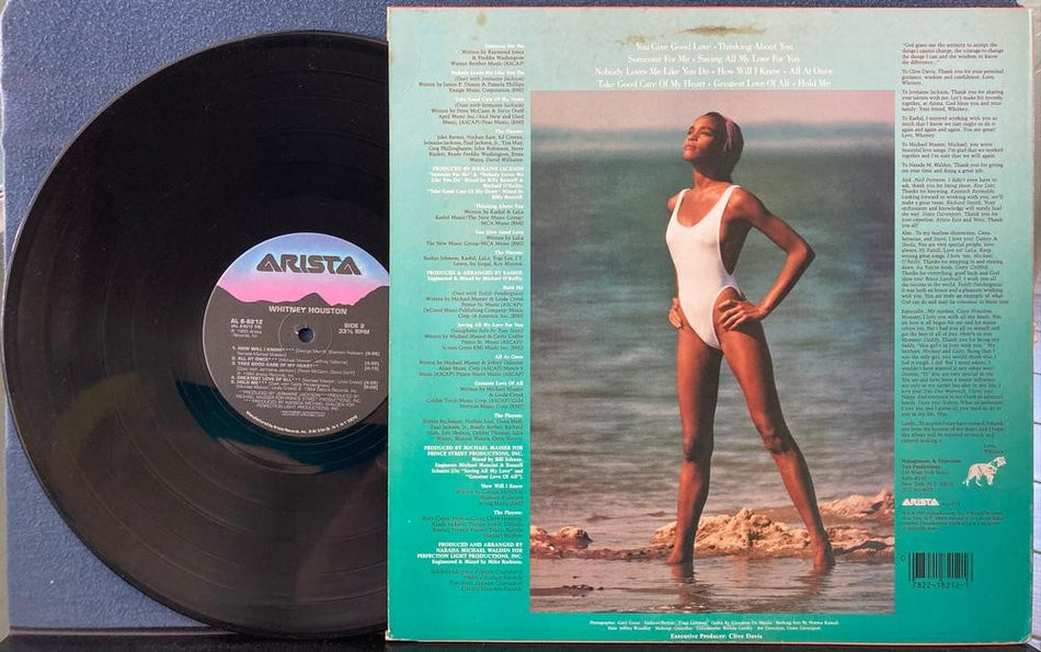 WHITNEY HOUSTON 1985 SELF-TITLED LP~CRC CLUB EDITION LP w/SHRINK~GREATEST LOVE