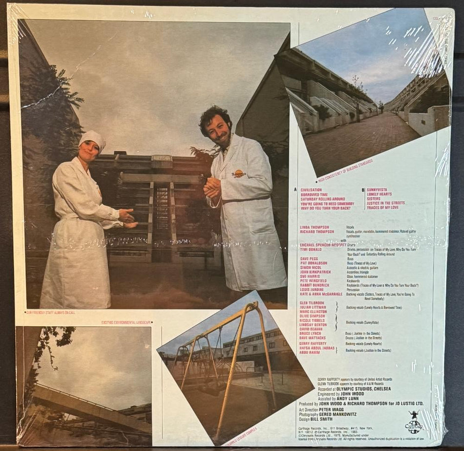 RICHARD + LINDA THOMPSON SUNNYVISTA SEALED ORIG 1983 LP~NICOL PEGG MCGARRIGLE