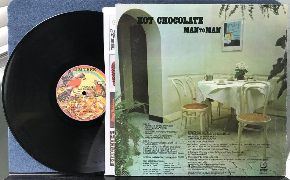 HOT CHOCOLATE MAN TO MAN~ORIG 1976 BIG TREE PROMO DJ COPY LP~MONARCH~DISCO~SOUL