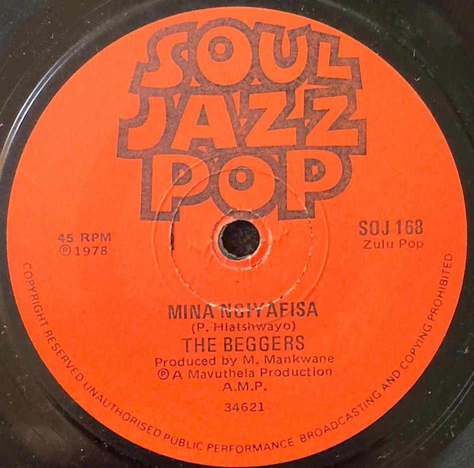 SO. AFRICA 45~THE BEGGARS NOZIPHO/ MINA MGIYAFISA 1978 SOUL JAZZ POP 7'~HEAR