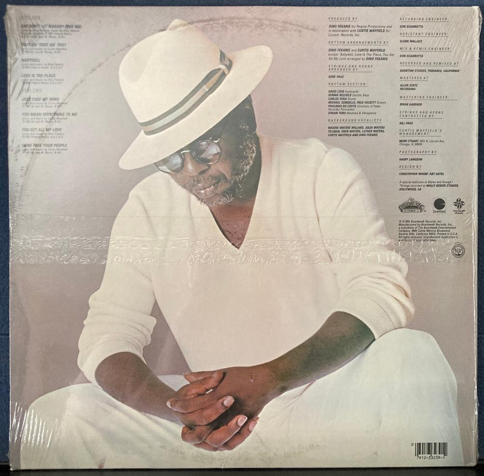 CURTIS MAYFIELD LOVE IS THE PLACE~SEALED ORIG 1981 BOARDWALK FIRST PRESS LP~SOUL