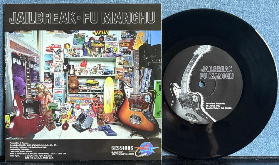 FU MANCHU / FATSO JETSON~JAILBREAK / BLUEBERRIES + CHROME~1998 PIC SLV 7-INCH 45