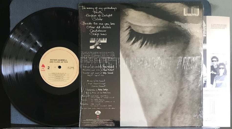 PETER HAMMILL AND CLOSE AS THIS~1986 ENIGMA 1st PRESS~SHRINK~HYPE~VAN DER GRAAF