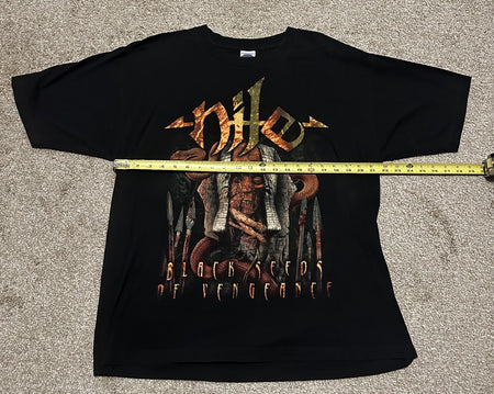 NILE BAND T-SHIRT~BLACK SEEDS OF VENGEANCE~ORIGINAL~XL~BLACK~EXC COND~CYGNUS